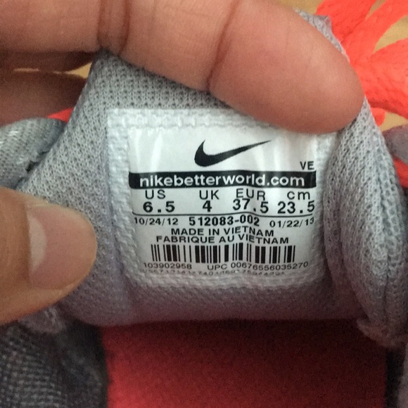 NIKE - grey and pink nike AIRS shoes - Picture 5 of 6